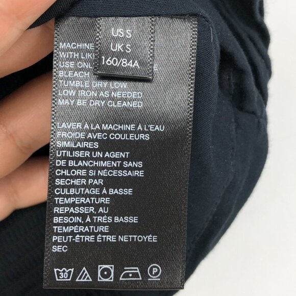 BNWT Urban Outfitters Dark Navy Blue/Black Ruched Short Crop Top - Picture 5 of 11